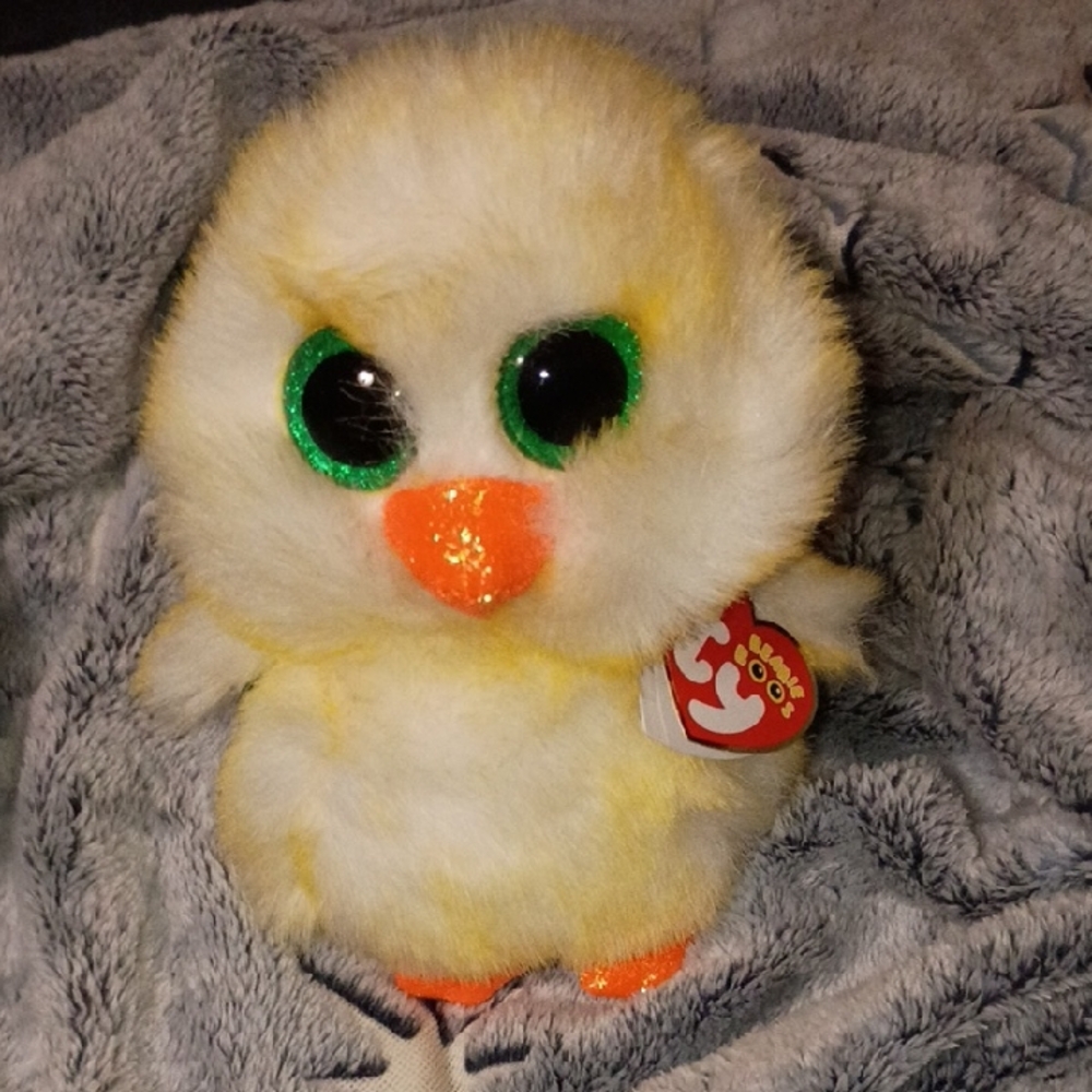 Ty Plush Yellow Chick with Orange Beak